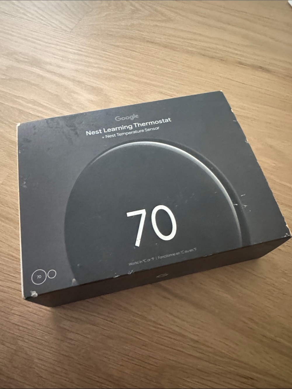 Google nest learning thermostat and tempature sensor brand new sealed